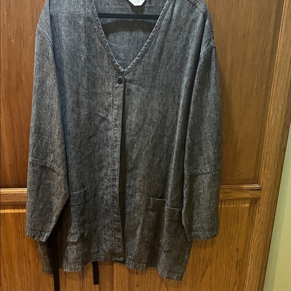 J. Jill Charcoal Button-Up Jacket